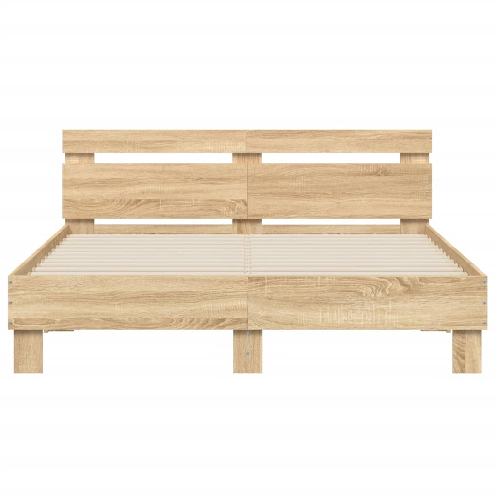 8721012246324_g_en_hd_3 vidaXL Bed Frame without Mattress Sonoma Oak 150x200 cm - Image 5