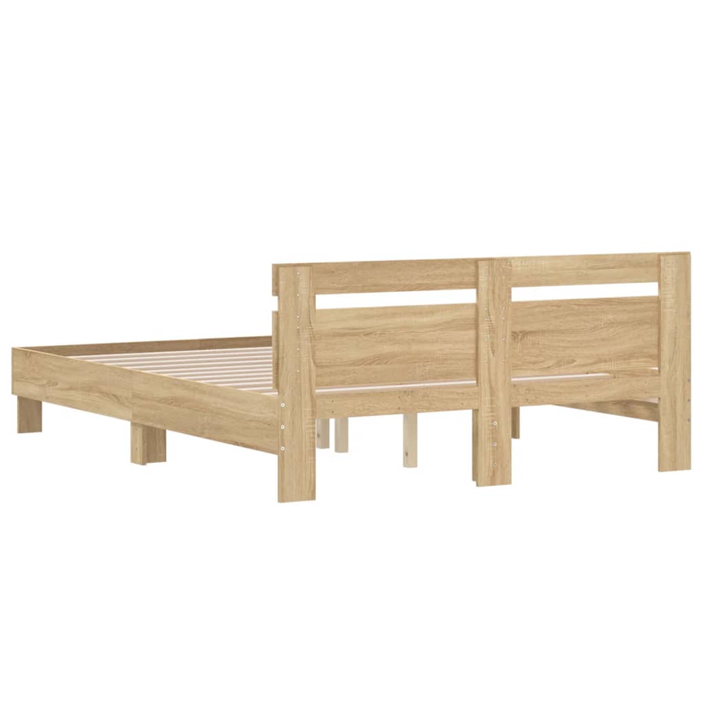 8721012246324_g_en_hd_5 vidaXL Bed Frame without Mattress Sonoma Oak 150x200 cm - Image 7