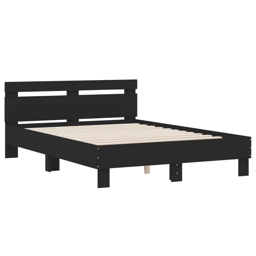 8721012246591_g_en_hd_1 vidaXL Bed Frame without Mattress Black 135x190 cm - Image 3