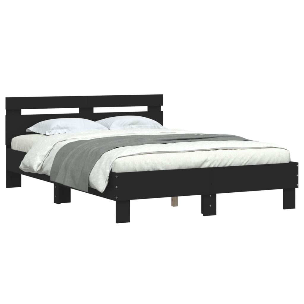 8721012246591_g_en_hd_2 vidaXL Bed Frame without Mattress Black 135x190 cm - Image 4