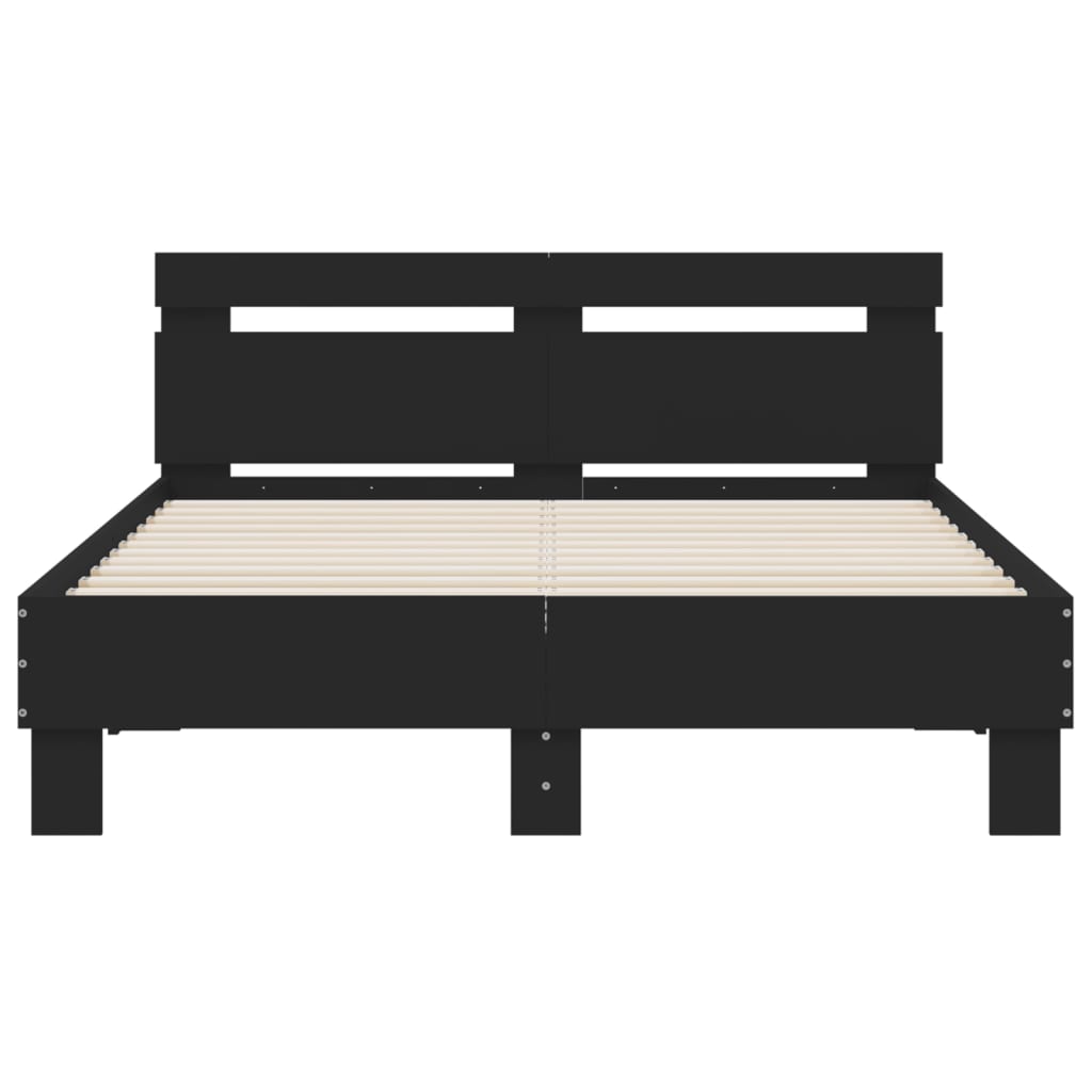 8721012246591_g_en_hd_3 vidaXL Bed Frame without Mattress Black 135x190 cm - Image 5