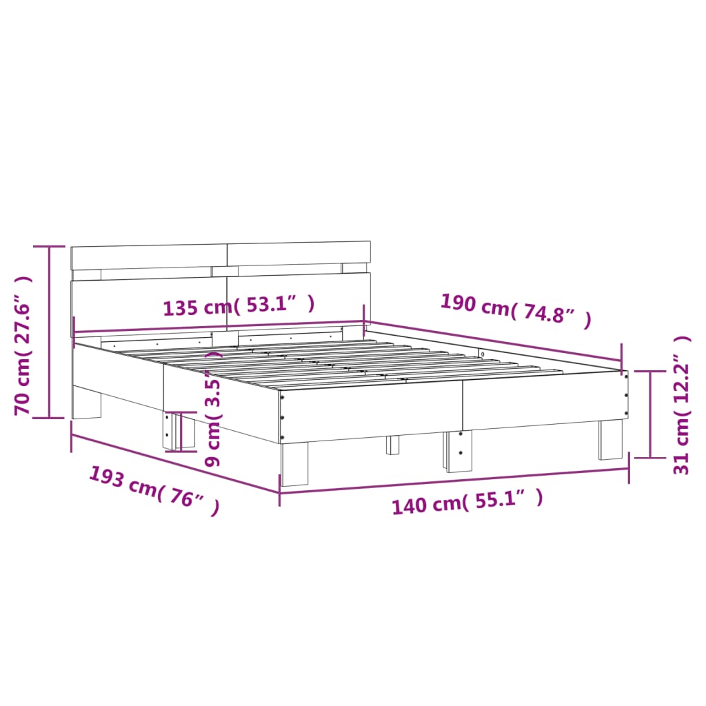 8721012246591_g_en_hd_8 vidaXL Bed Frame without Mattress Black 135x190 cm - Image 10