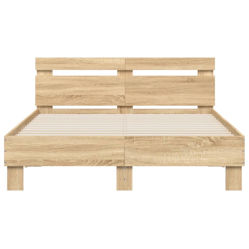 8721012246607_g_en_hd_3 vidaXL Bed Frame without Mattress Sonoma Oak 135x190 cm - Image 5