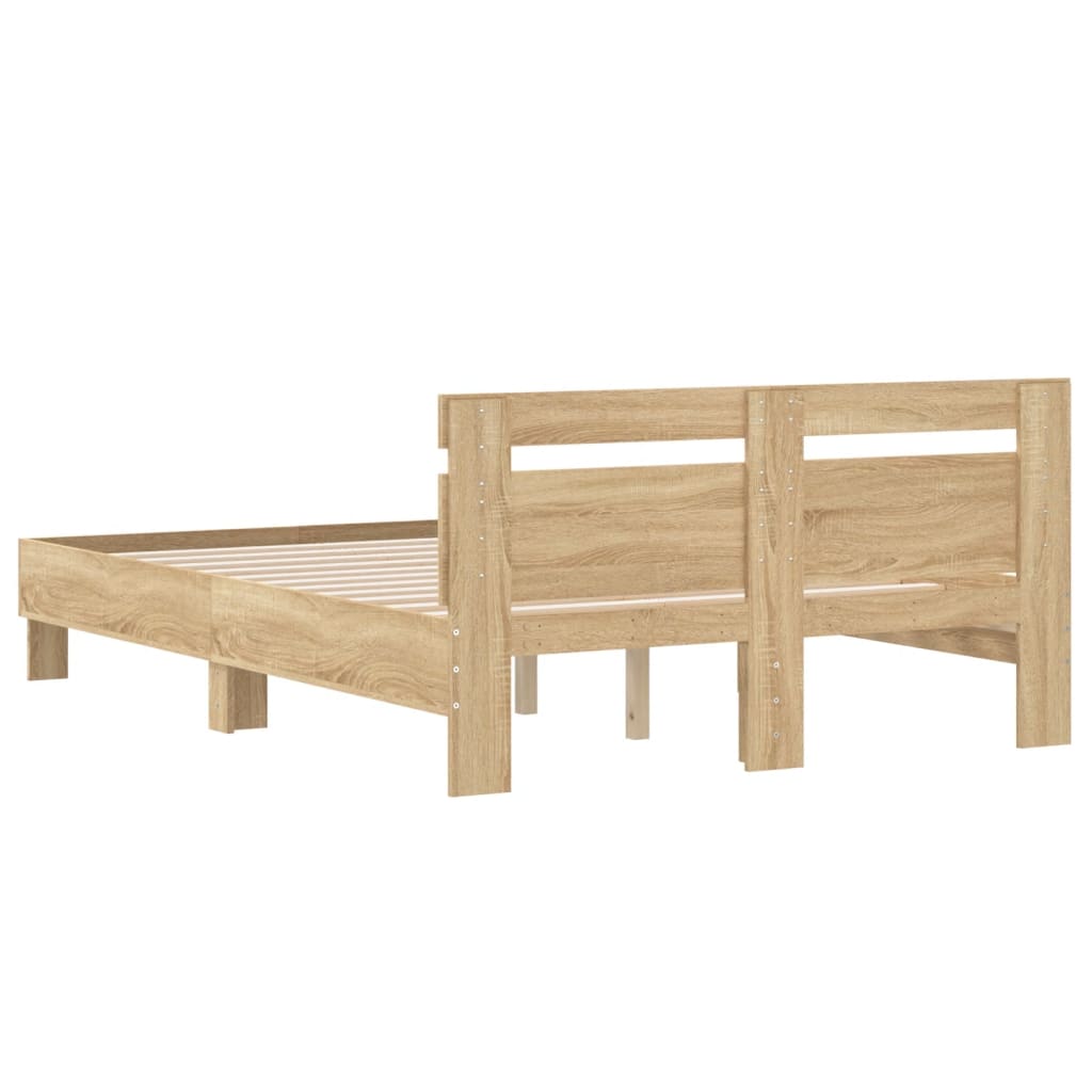 8721012246607_g_en_hd_5 vidaXL Bed Frame without Mattress Sonoma Oak 135x190 cm - Image 7