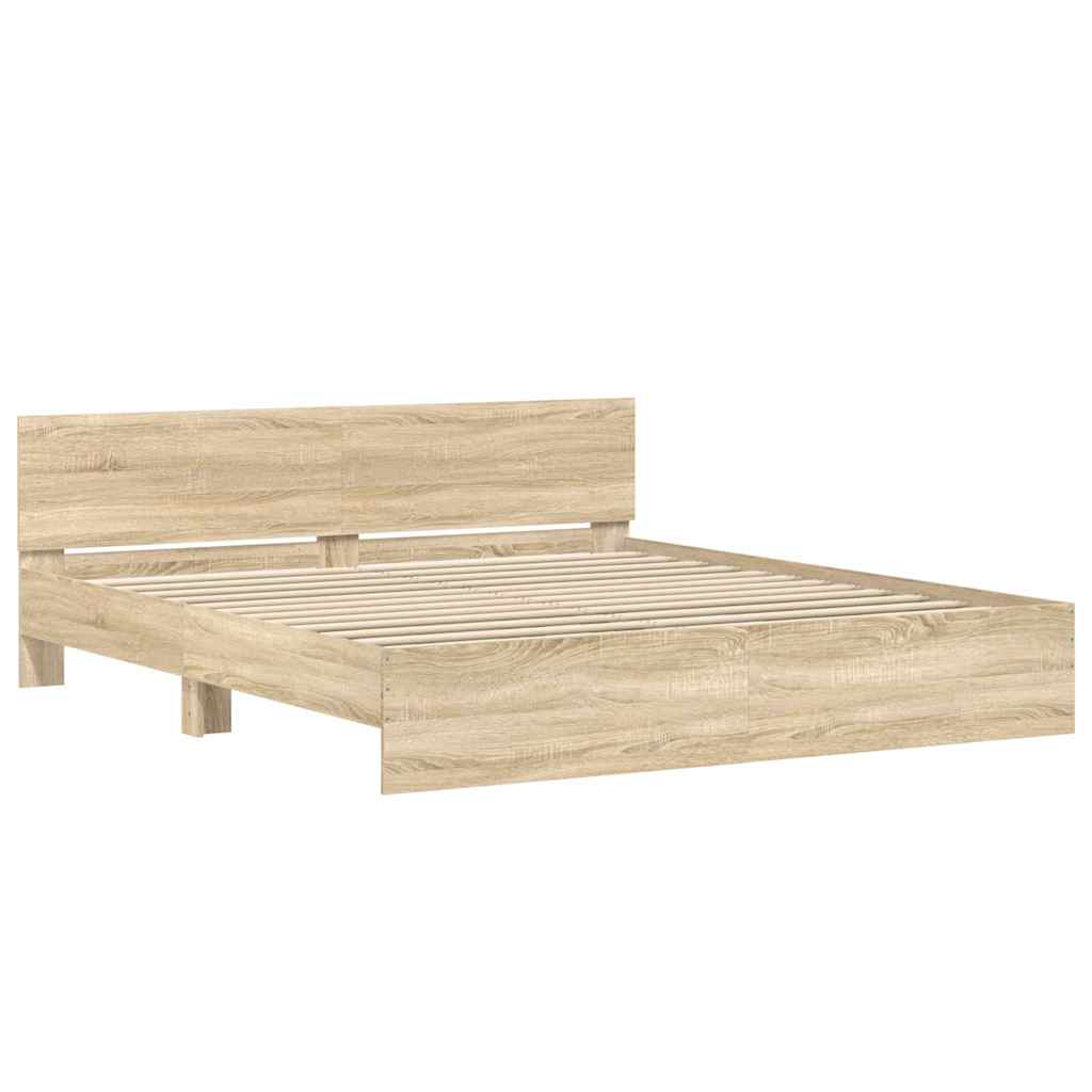 8721012246812_g_en_hd_1 vidaXL Bed Frame without Mattress Sonoma Oak 183x203 cm King - Image 3