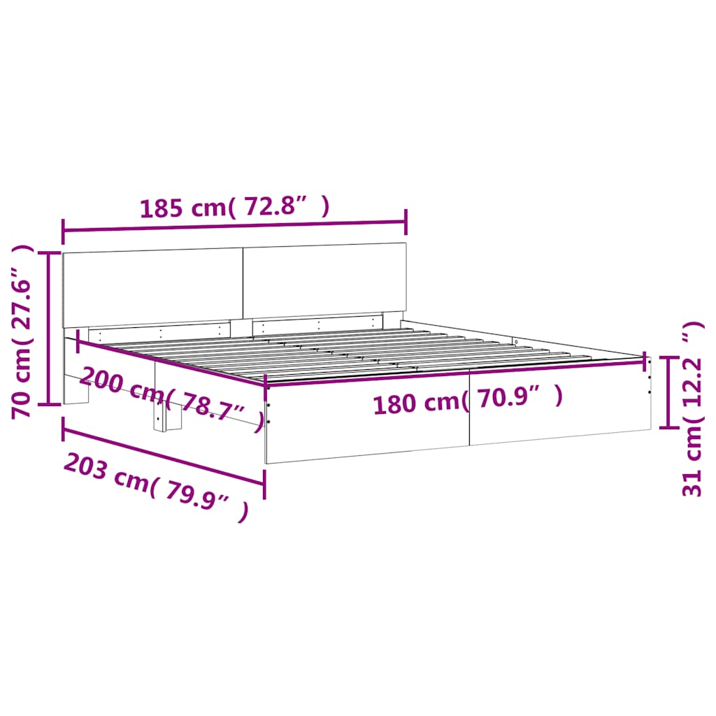 8721012246812_g_en_hd_8 vidaXL Bed Frame without Mattress Sonoma Oak 183x203 cm King - Image 10