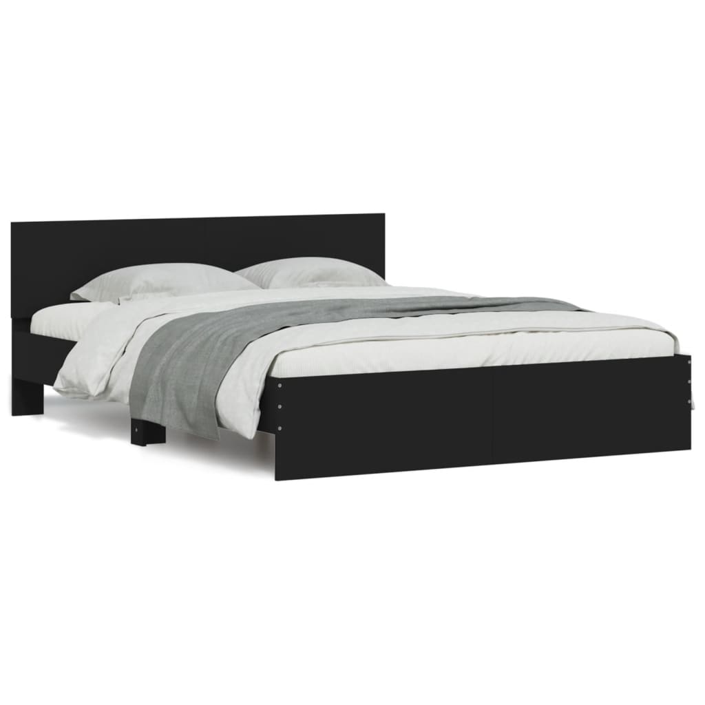 8721012246942_a_en_hd_1 vidaXL Bed Frame without Mattress Black 150x200 cm - Image 2