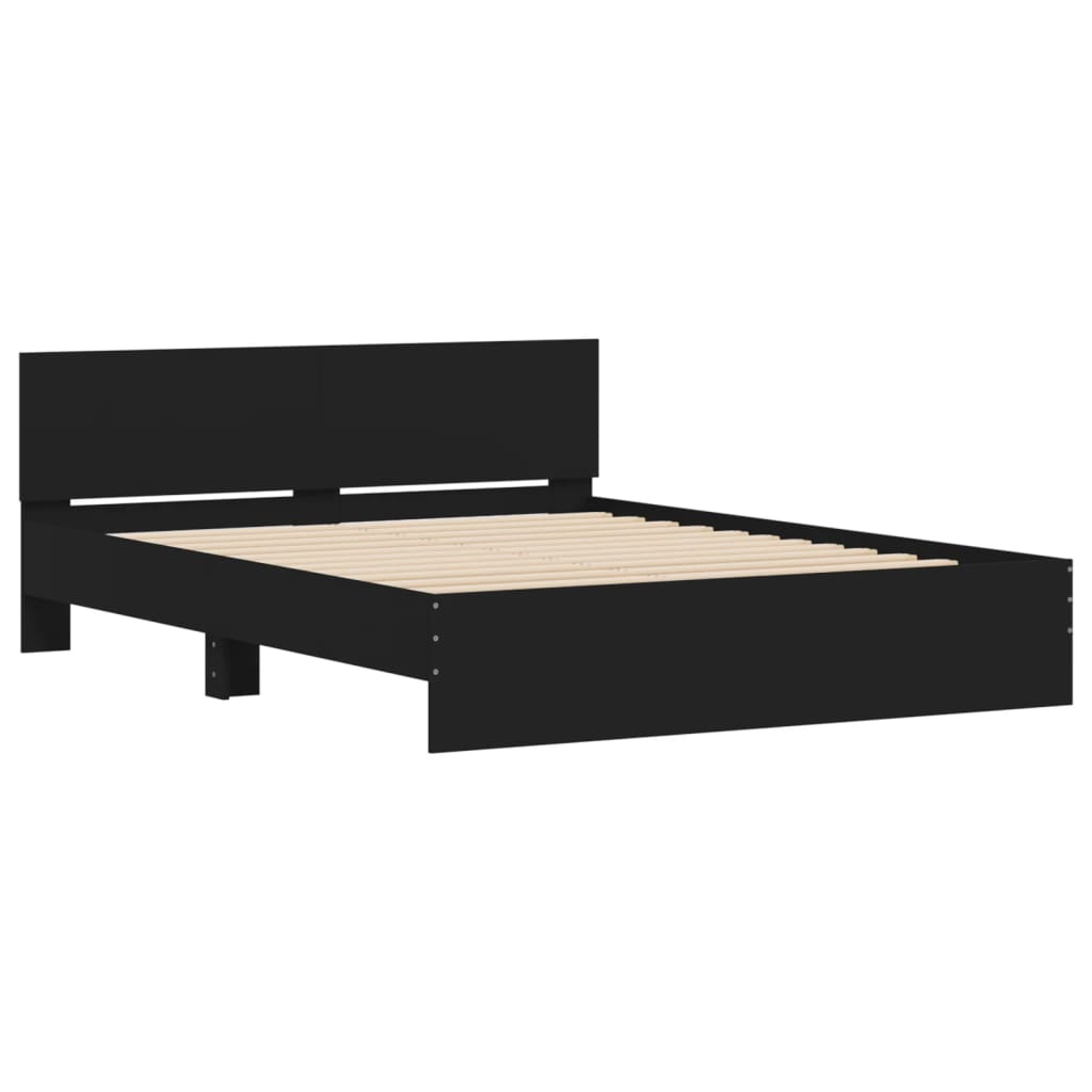 8721012246942_g_en_hd_2 vidaXL Bed Frame without Mattress Black 150x200 cm - Image 4