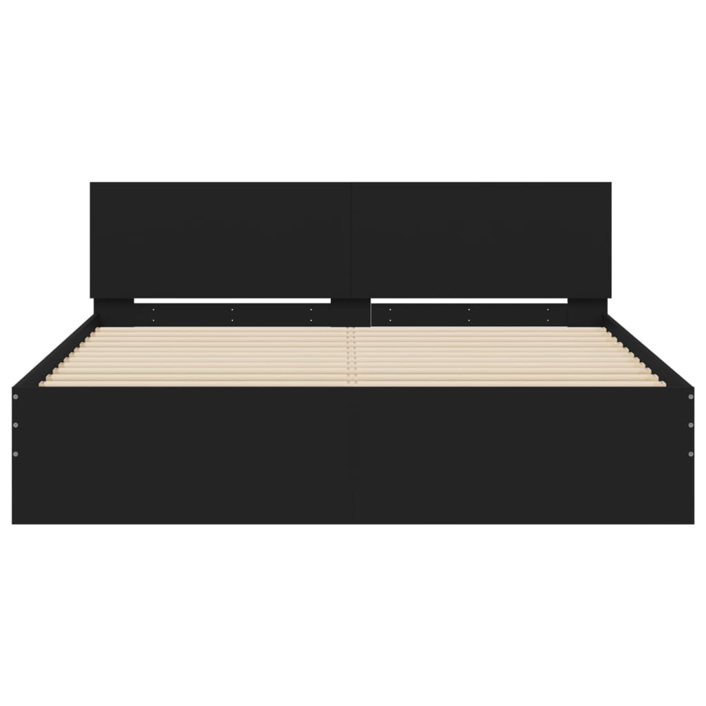 8721012246942_g_en_hd_3 vidaXL Bed Frame without Mattress Black 150x200 cm - Image 5