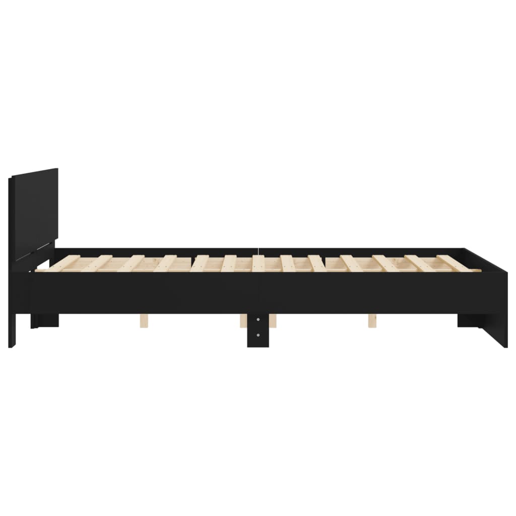 8721012246942_g_en_hd_4 vidaXL Bed Frame without Mattress Black 150x200 cm - Image 6