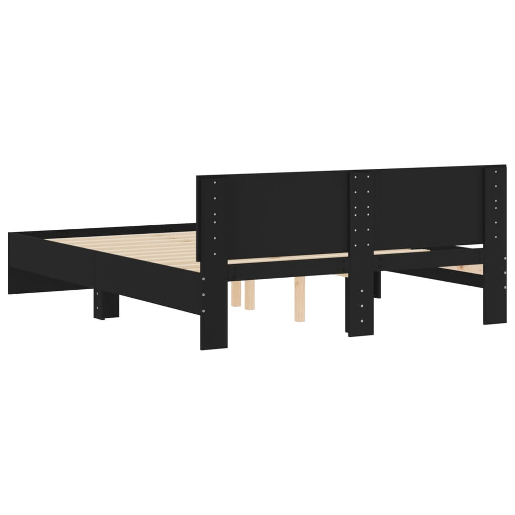 8721012246942_g_en_hd_5 vidaXL Bed Frame without Mattress Black 150x200 cm - Image 7