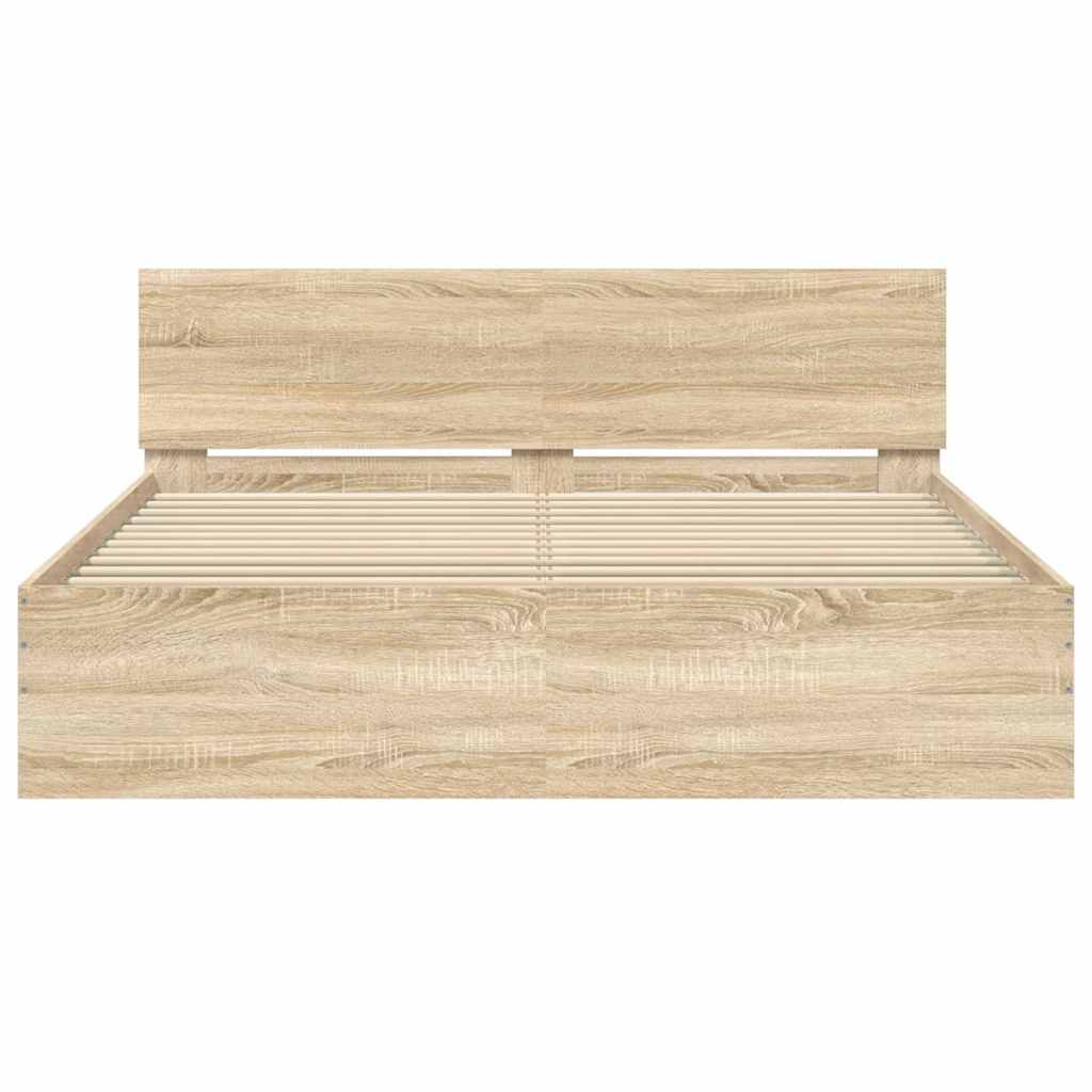 8721012246959_g_en_hd_3 vidaXL Bed Frame without Mattress Sonoma Oak 150x200 cm - Image 5