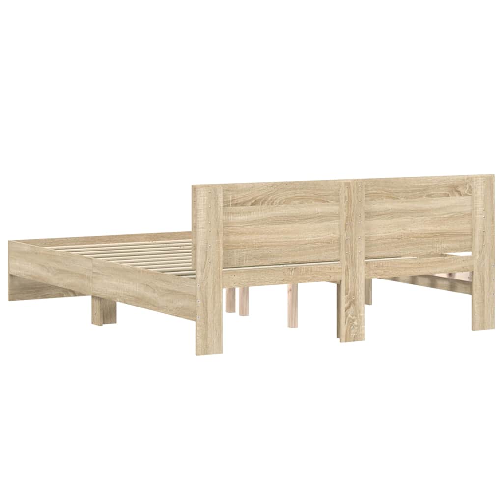 8721012246959_g_en_hd_5 vidaXL Bed Frame without Mattress Sonoma Oak 150x200 cm - Image 7