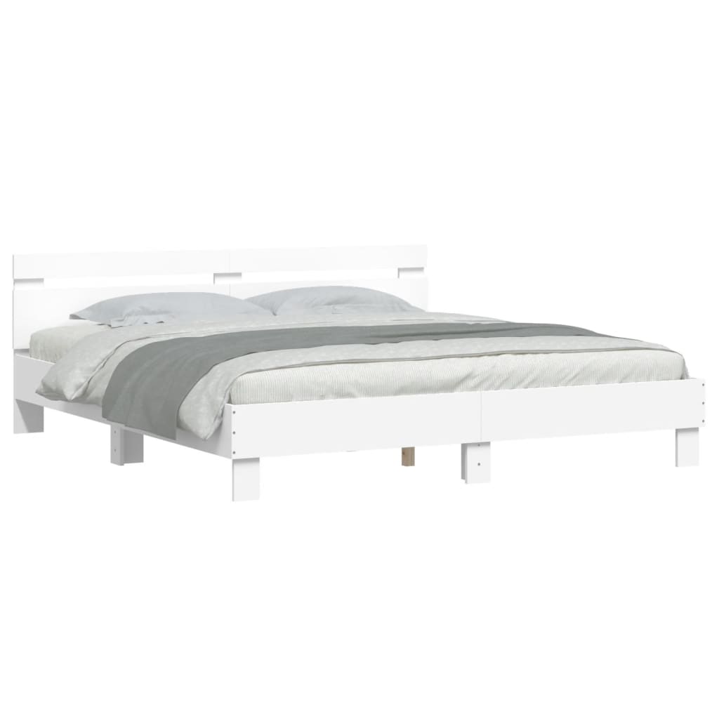 8721012247420_g_en_hd_1 vidaXL Bed Frame with LED without Mattress White 183x203 cm King - Image 3