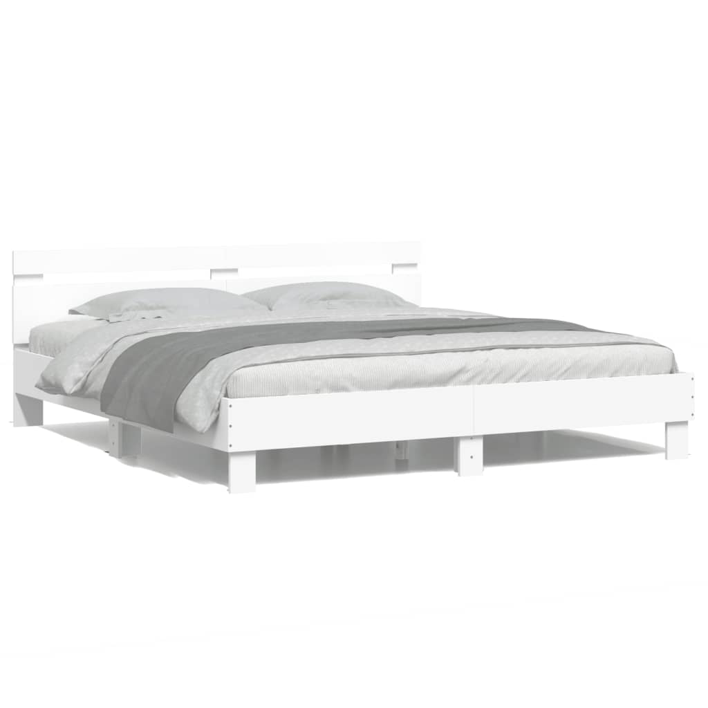 8721012247420_g_en_hd_3 vidaXL Bed Frame with LED without Mattress White 183x203 cm King - Image 5
