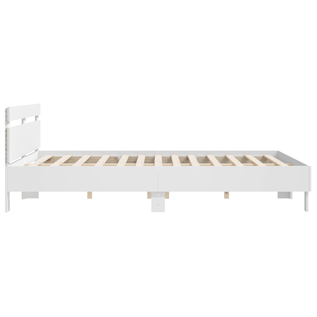 8721012247420_g_en_hd_6 vidaXL Bed Frame with LED without Mattress White 183x203 cm King - Image 8
