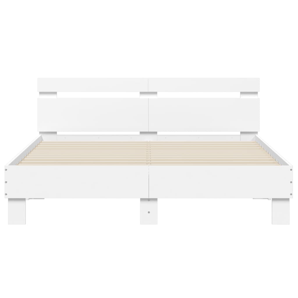 8721012247567_g_en_hd_5 vidaXL Bed Frame with LED without Mattress White 150x200 cm - Image 7