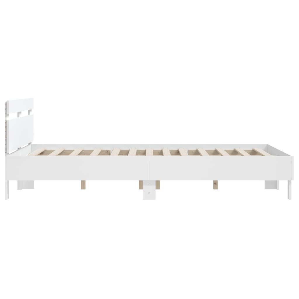 8721012247567_g_en_hd_6 vidaXL Bed Frame with LED without Mattress White 150x200 cm - Image 8
