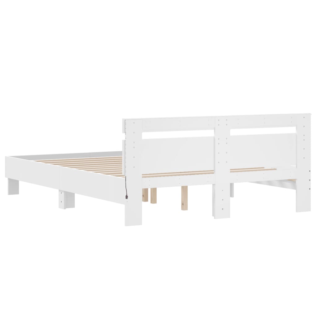 8721012247567_g_en_hd_7 vidaXL Bed Frame with LED without Mattress White 150x200 cm - Image 9