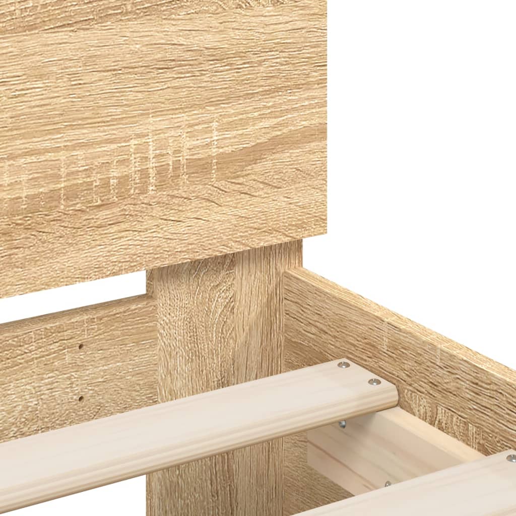 8721012247581_g_en_hd_8 vidaXL Bed Frame with LED without Mattress Sonoma Oak 150x200 cm - Image 10