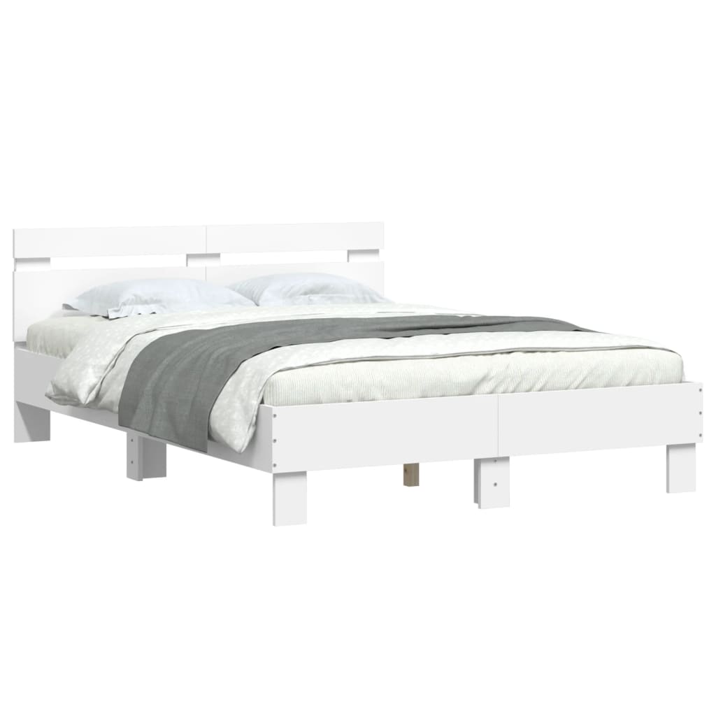 8721012247840_g_en_hd_1 vidaXL Bed Frame with LED without Mattress White 135x190 cm - Image 3