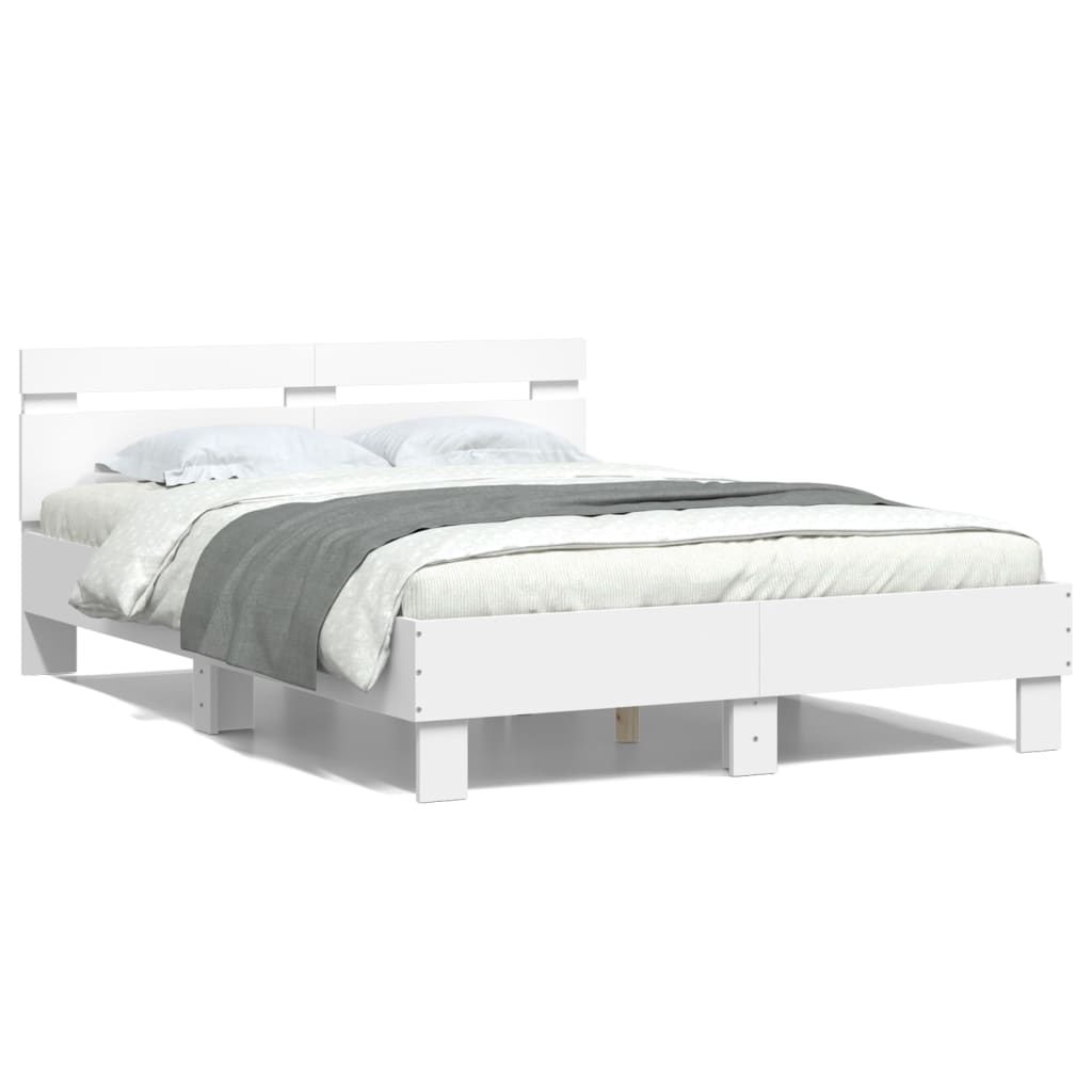 8721012247840_g_en_hd_3 vidaXL Bed Frame with LED without Mattress White 135x190 cm - Image 5