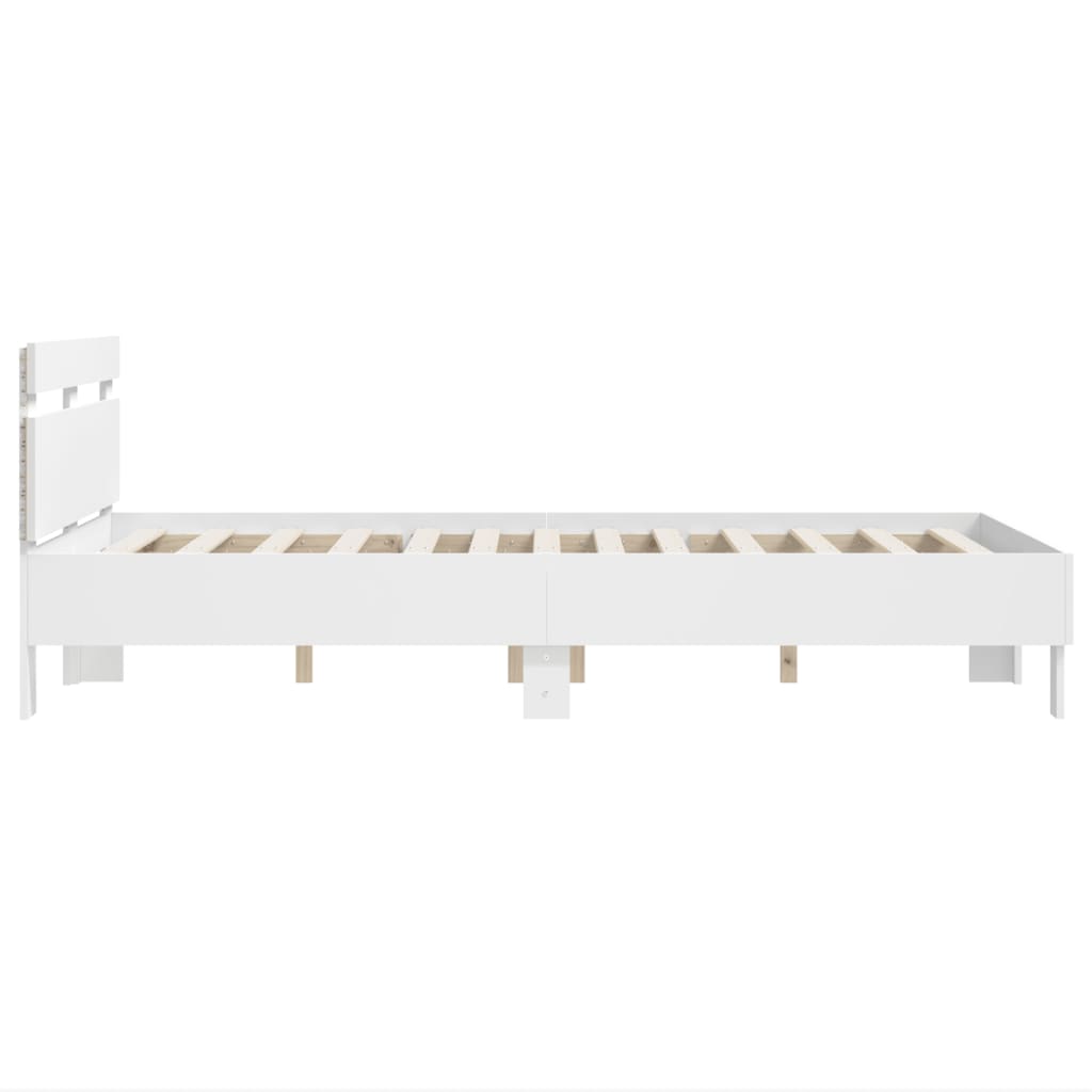 8721012247840_g_en_hd_6 vidaXL Bed Frame with LED without Mattress White 135x190 cm - Image 8