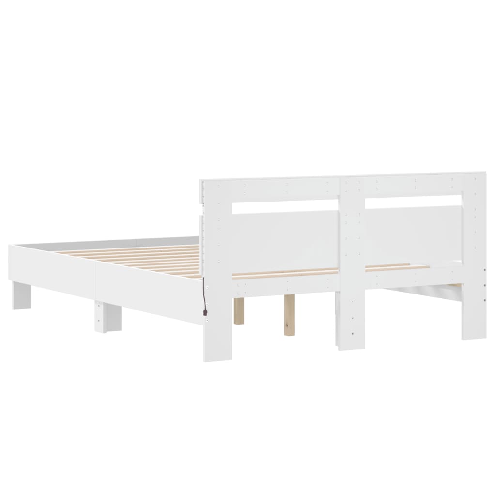 8721012247840_g_en_hd_7 vidaXL Bed Frame with LED without Mattress White 135x190 cm - Image 9