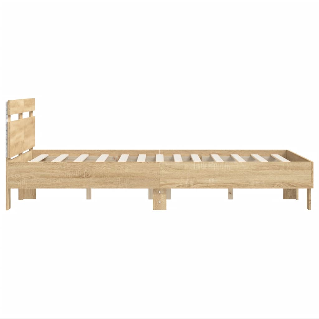 8721012247864_g_en_hd_6 vidaXL Bed Frame with LED without Mattress Sonoma Oak 135x190 cm - Image 8