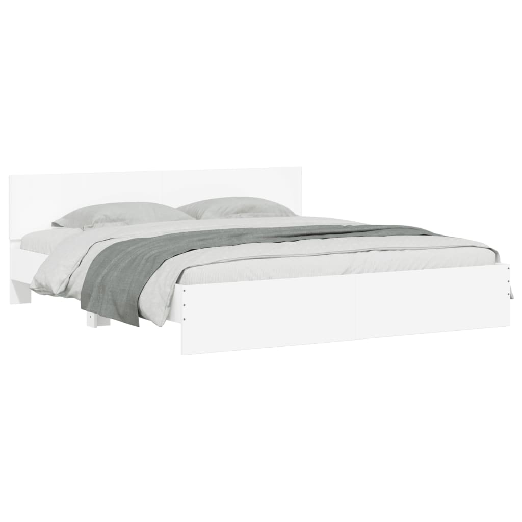 8721012248052_g_en_hd_1 vidaXL Bed Frame with LED without Mattress White 183x203 cm King - Image 3