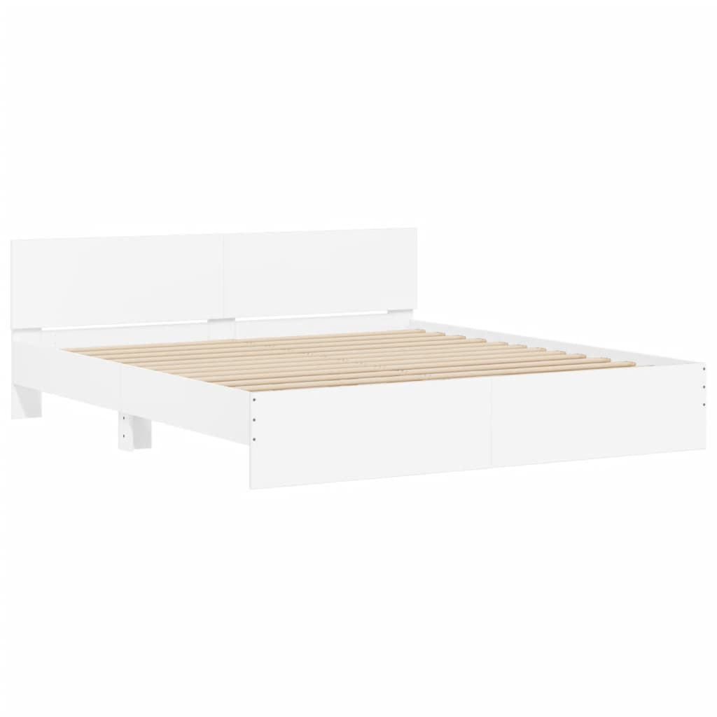 8721012248052_g_en_hd_4 vidaXL Bed Frame with LED without Mattress White 183x203 cm King - Image 6