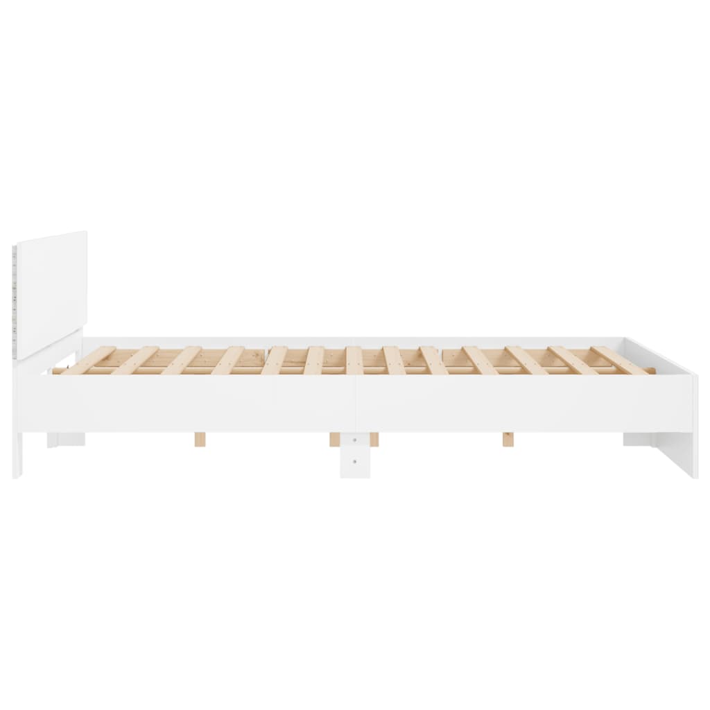8721012248052_g_en_hd_6 vidaXL Bed Frame with LED without Mattress White 183x203 cm King - Image 8