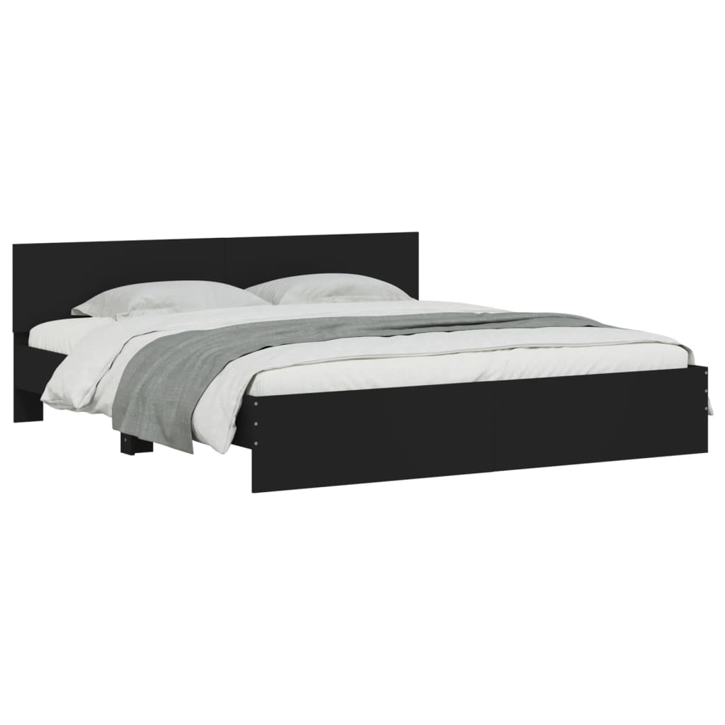 8721012248069_g_en_hd_1 vidaXL Bed Frame with LED without Mattress Black 183x203 cm King - Image 3