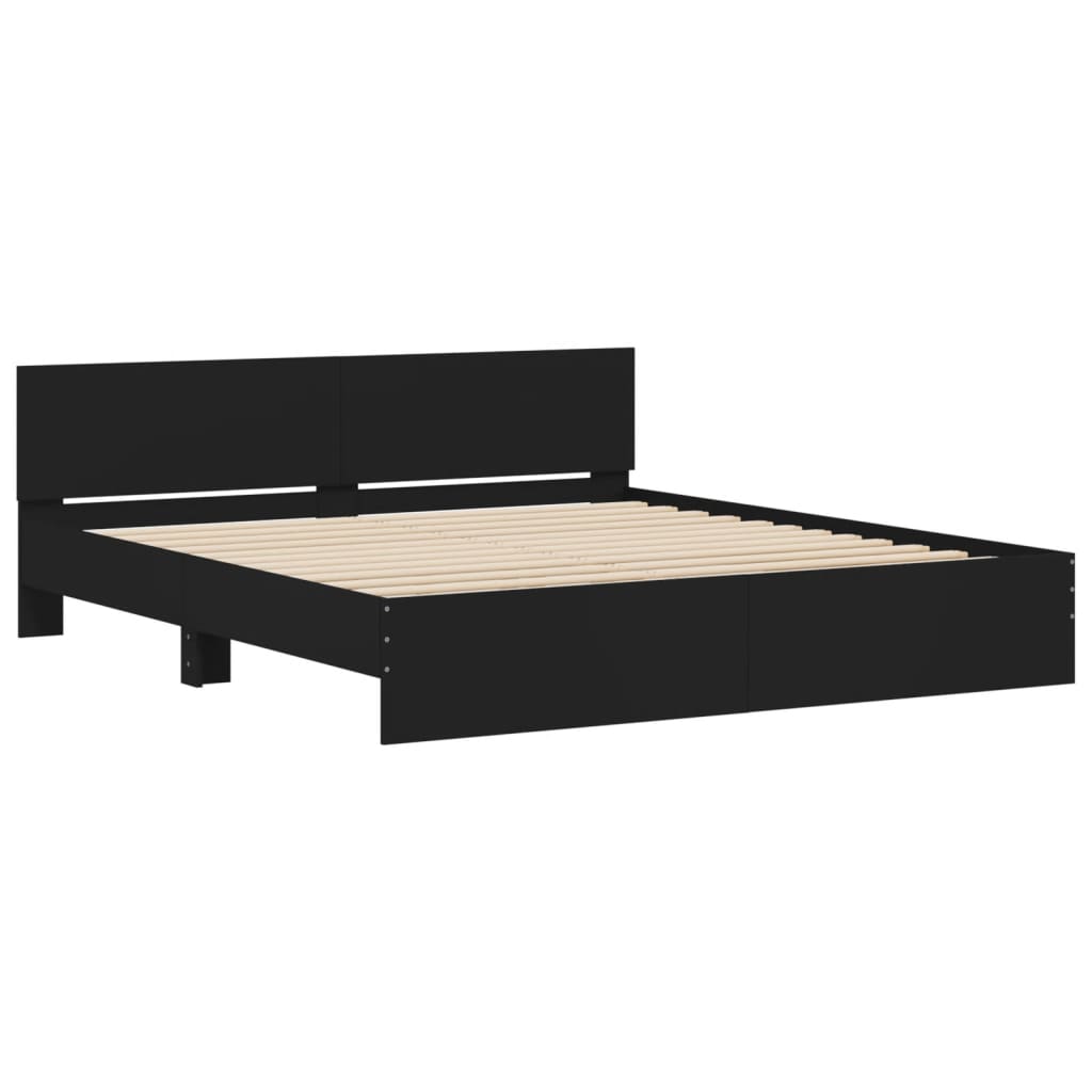 8721012248069_g_en_hd_4 vidaXL Bed Frame with LED without Mattress Black 183x203 cm King - Image 6