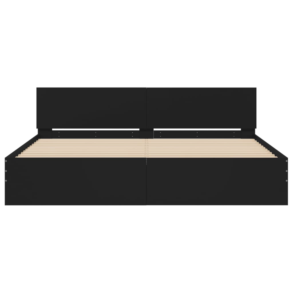 8721012248069_g_en_hd_5 vidaXL Bed Frame with LED without Mattress Black 183x203 cm King - Image 7