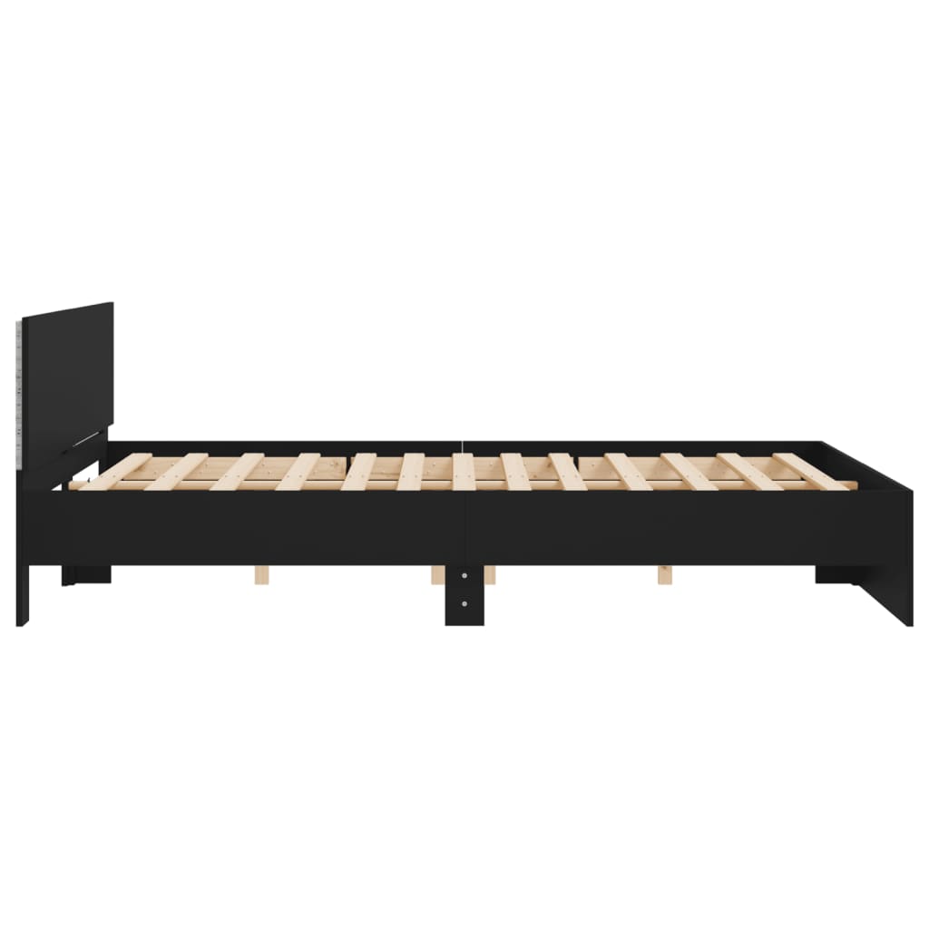 8721012248069_g_en_hd_6 vidaXL Bed Frame with LED without Mattress Black 183x203 cm King - Image 8