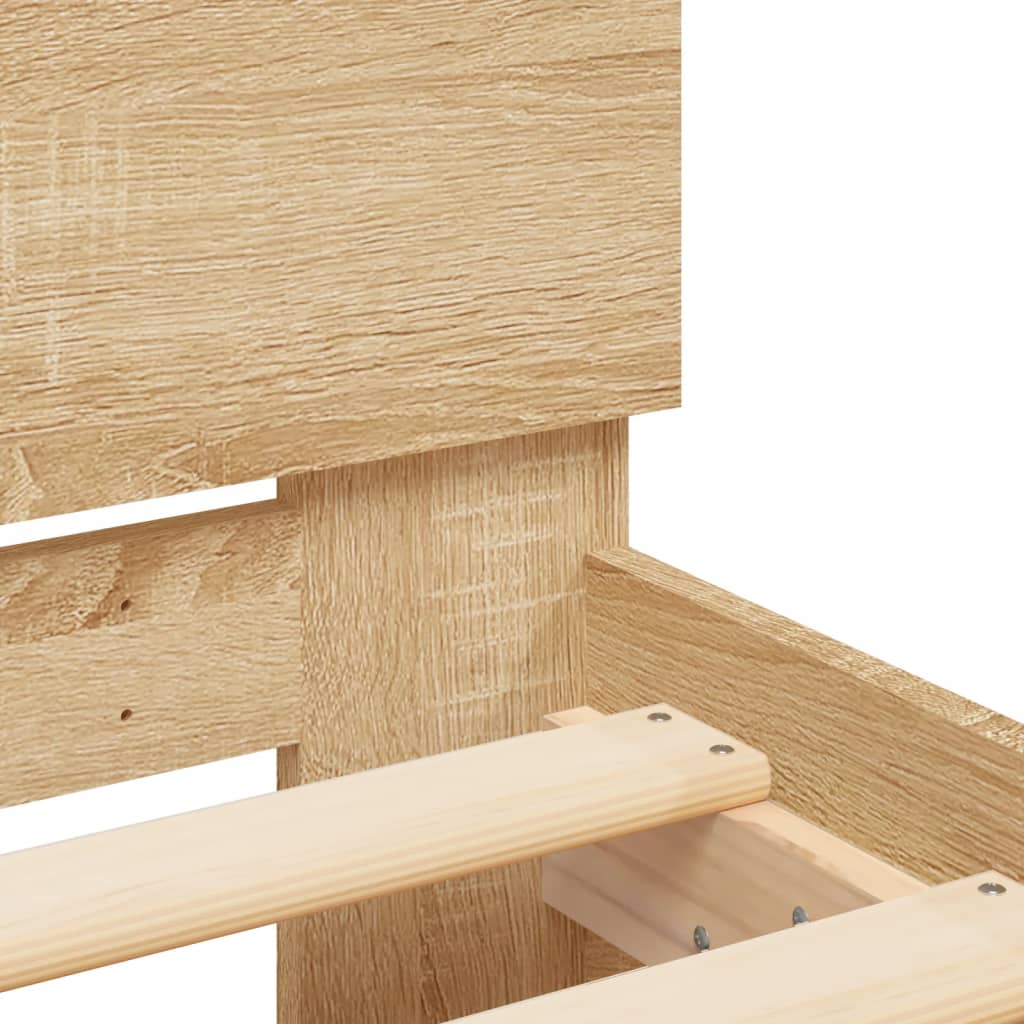 8721012248076_g_en_hd_8 vidaXL Bed Frame with LED without Mattress Sonoma Oak 183x203 cm King - Image 10