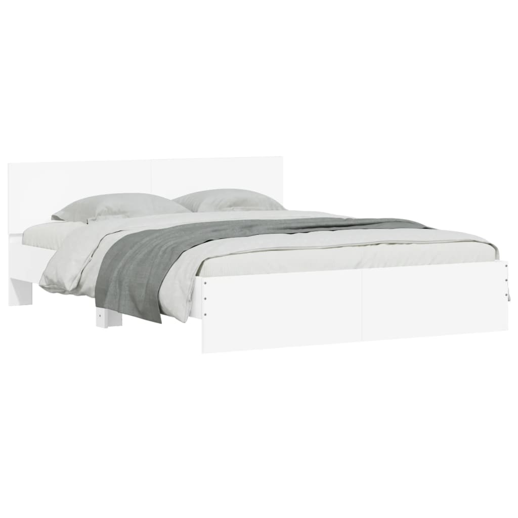8721012248199_g_en_hd_1 vidaXL Bed Frame with LED without Mattress White 150x200 cm - Image 3