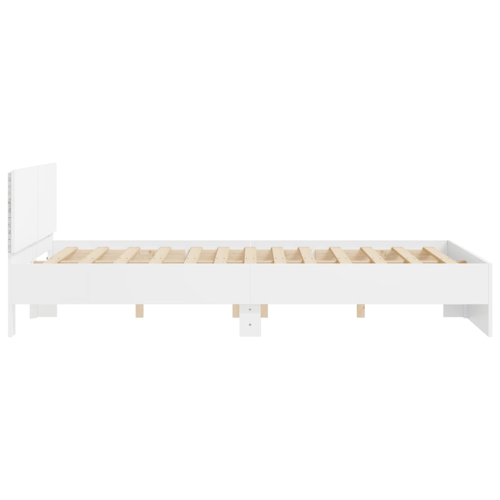 8721012248199_g_en_hd_6 vidaXL Bed Frame with LED without Mattress White 150x200 cm - Image 8