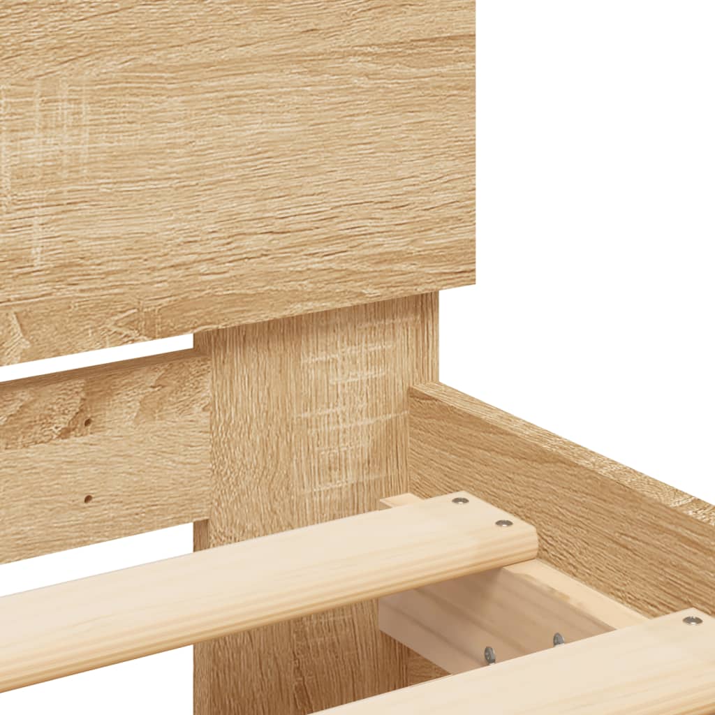 8721012248212_g_en_hd_8 vidaXL Bed Frame with LED without Mattress Sonoma Oak 150x200 cm - Image 10