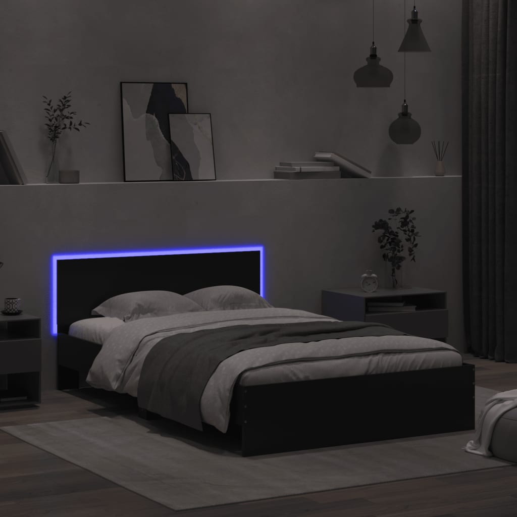 8721012248489_g_en_hd_2 vidaXL Bed Frame with LED without Mattress Black 135x190 cm - Image 4