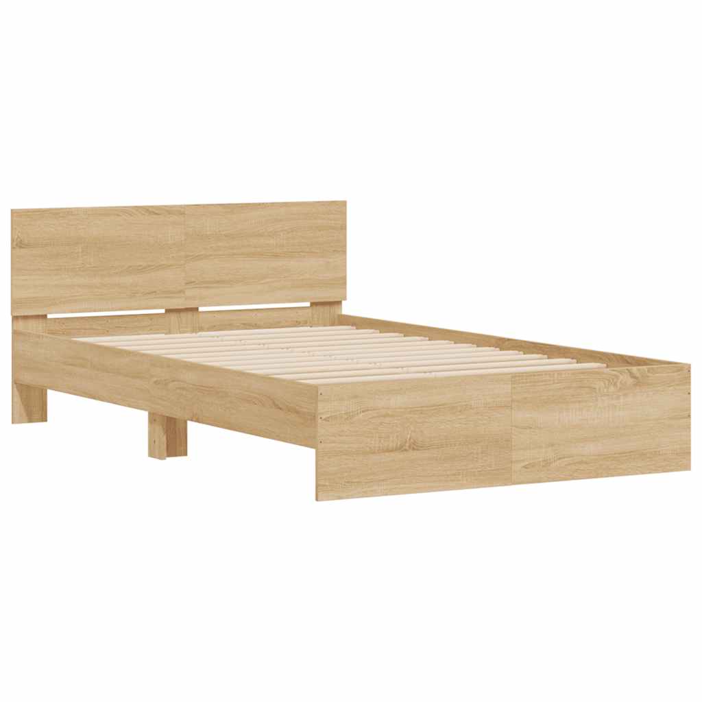 8721012248496_g_en_hd_4 vidaXL Bed Frame with LED without Mattress Sonoma Oak 135x190 cm - Image 6