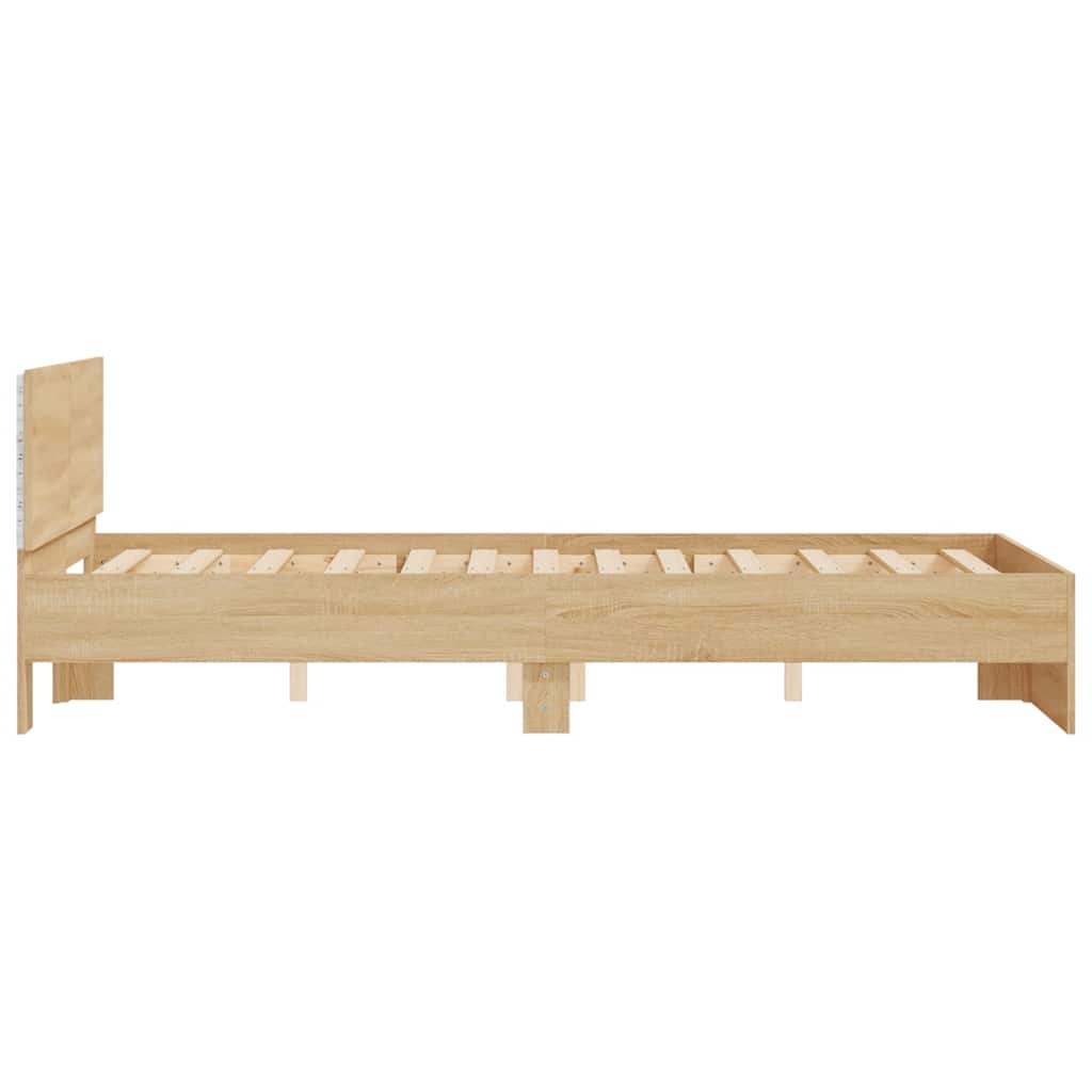 8721012248496_g_en_hd_6 vidaXL Bed Frame with LED without Mattress Sonoma Oak 135x190 cm - Image 8