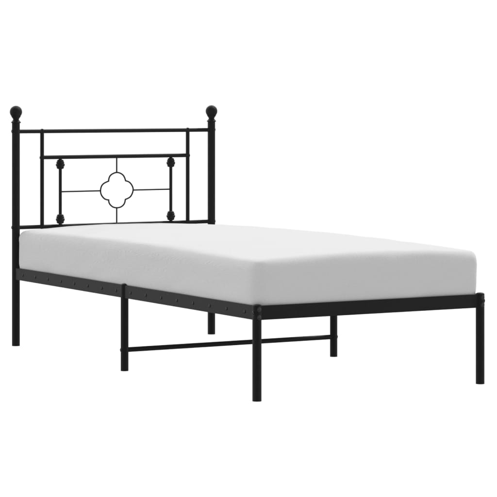 8721012248649_a_en_hd_1 vidaXL Metal Bed Frame without Mattress with Headboard Black 90x190 cm - Image 2