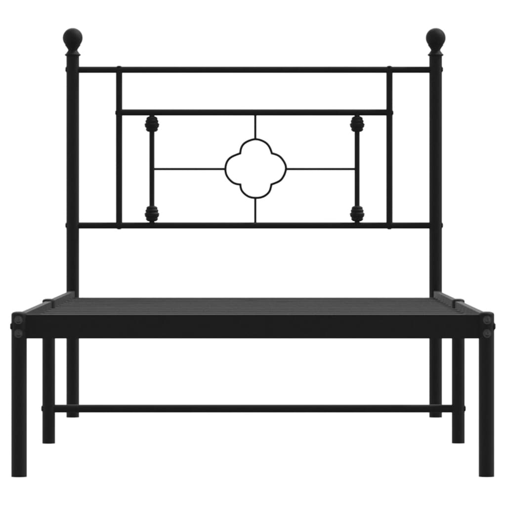 8721012248649_g_en_hd_3 vidaXL Metal Bed Frame without Mattress with Headboard Black 90x190 cm - Image 5