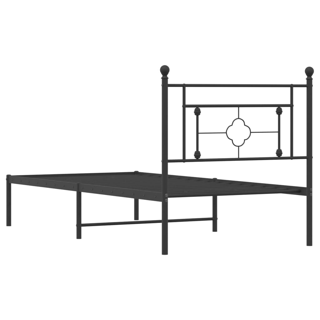 8721012248649_g_en_hd_5 vidaXL Metal Bed Frame without Mattress with Headboard Black 90x190 cm - Image 7