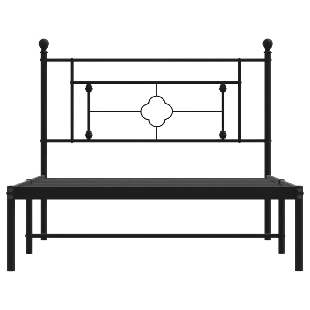8721012248687_g_en_hd_3 vidaXL Metal Bed Frame without Mattress with Headboard Black 107x203 cm King Single - Image 5