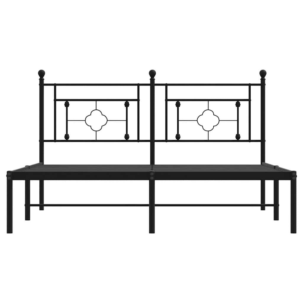 8721012248748_g_en_hd_4 vidaXL Metal Bed Frame without Mattress with Headboard Black 150x200 cm - Image 6