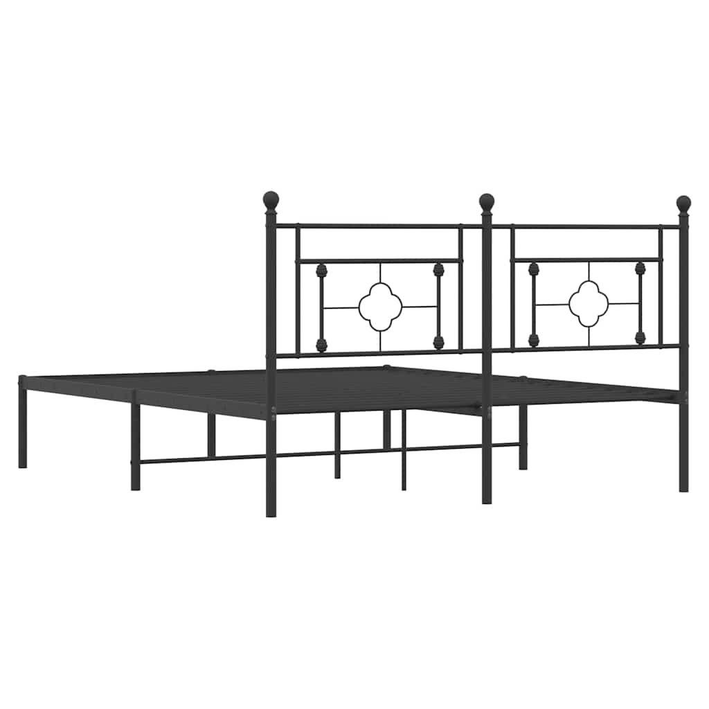 8721012248748_g_en_hd_6 vidaXL Metal Bed Frame without Mattress with Headboard Black 150x200 cm - Image 8