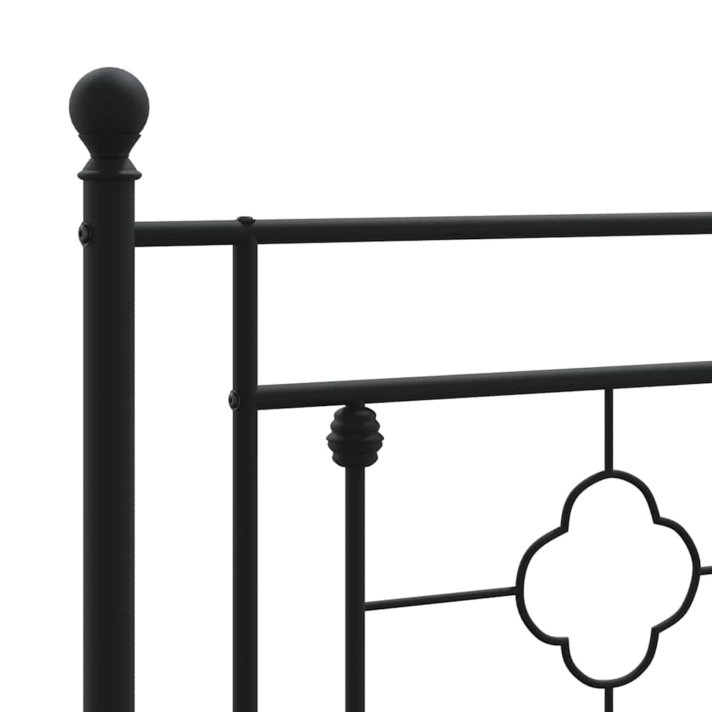 8721012248748_g_en_hd_7 vidaXL Metal Bed Frame without Mattress with Headboard Black 150x200 cm - Image 9